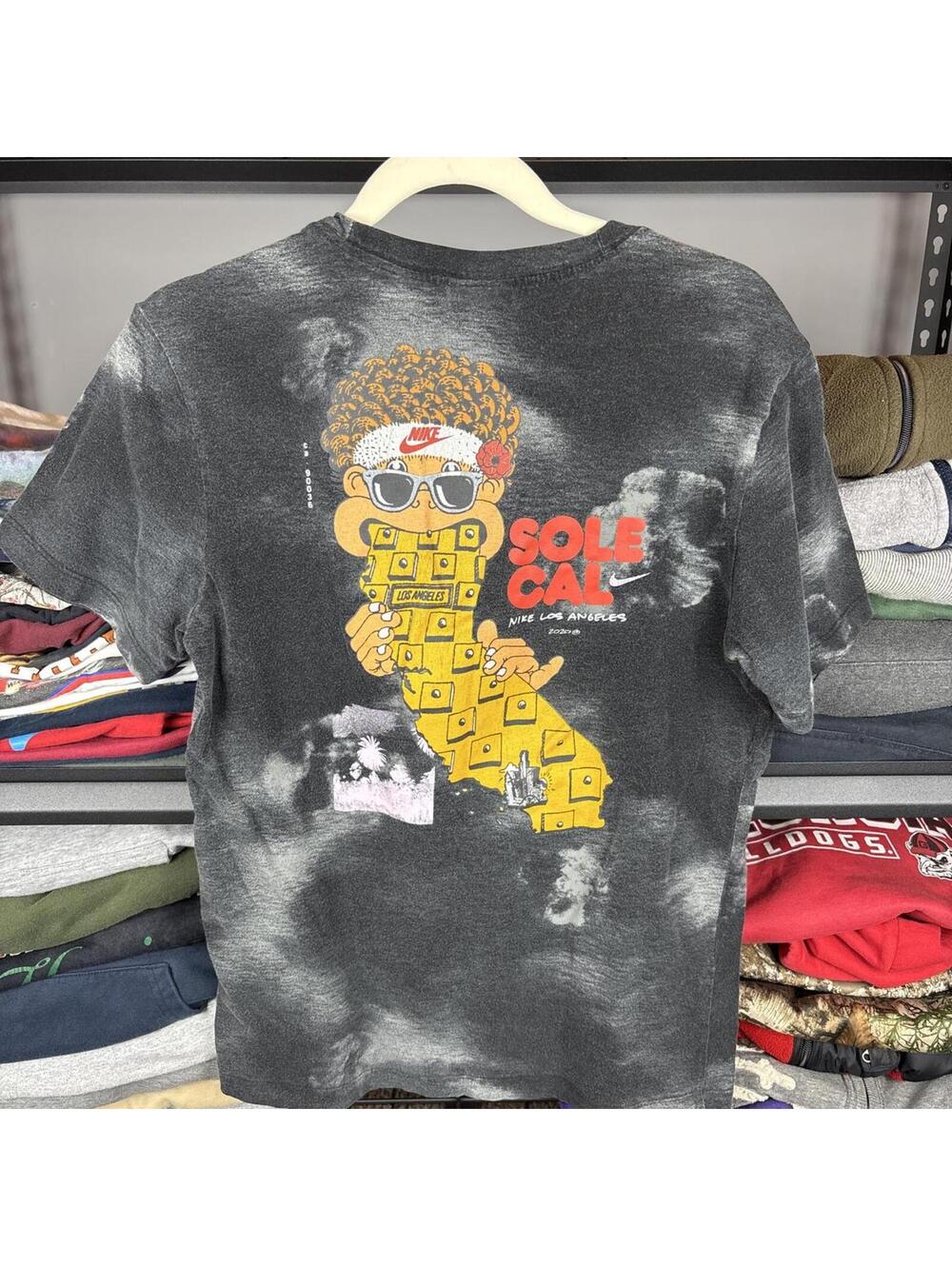 Nike Sole Cal Los Angeles 2020 Bleached Graphic Tee Sneakerhead Men's S
